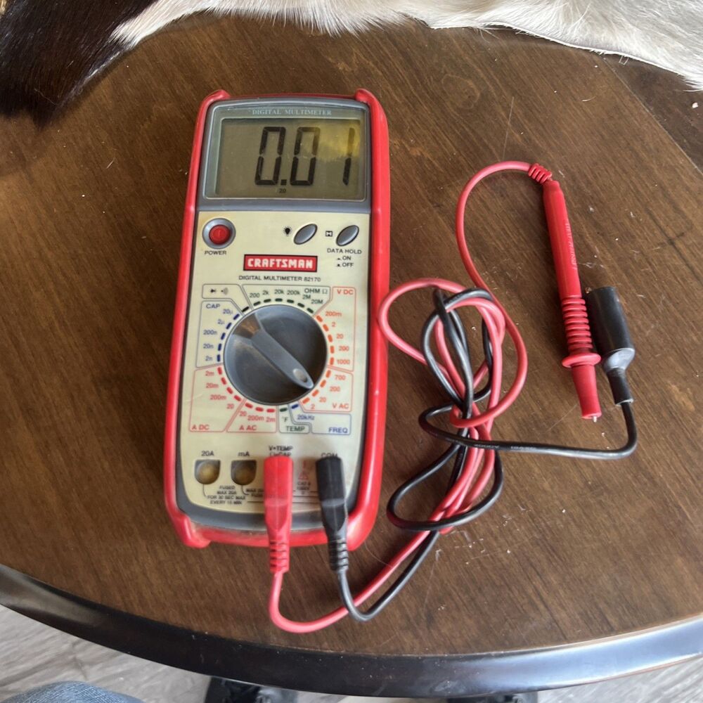 Craftsman Digital Multimeter 82170 Tested Working With Original Leads
